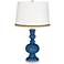 Regatta Blue Apothecary Table Lamp with Braid Trim