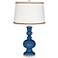 Regatta Blue Apothecary Table Lamp with Twist Scroll Trim
