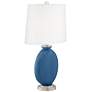 Regatta Blue Carrie Table Lamp Set of 2 with Dimmers