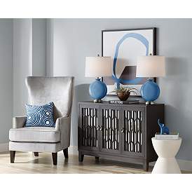 Image5 of Regatta Blue Carrie Table Lamp Set of 2 more views