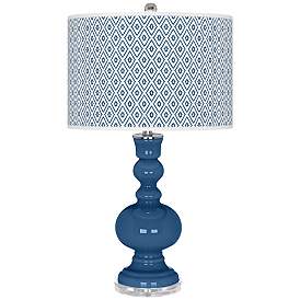 Image1 of Regatta Blue Diamonds Apothecary Table Lamp