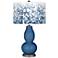 Regatta Blue Mosaic Giclee Double Gourd Table Lamp