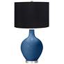 Regatta Blue Ovo Table Lamp with Black Shade