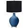 Regatta Blue Ovo Table Lamp with Black Shade