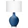 Regatta Blue Ovo Table Lamp With Dimmer