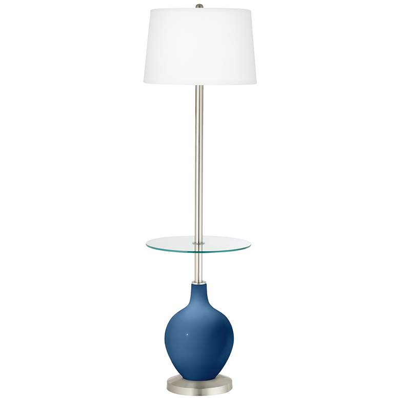 Image 1 Regatta Blue Ovo Tray Table Floor Lamp