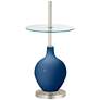 Regatta Blue Ovo Tray Table Floor Lamp