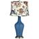 Regatta Blue Paisley Print Shade Anya Table Lamp