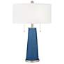 Regatta Blue Peggy Glass Table Lamp With Dimmer