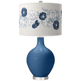 Image1 of Regatta Blue Rose Bouquet Ovo Table Lamp