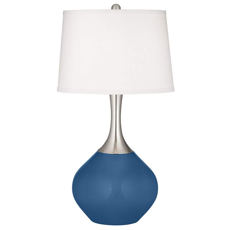 Image 2 Regatta Blue Spencer Table Lamp with Dimmer
