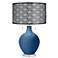 Regatta Blue Toby Table Lamp With Black Metal Shade