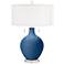 Regatta Blue Toby Table Lamp with Dimmer