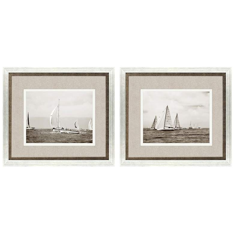 Image 1 Regatta II 27"W x 23"H Framed Wall Art Set of 2