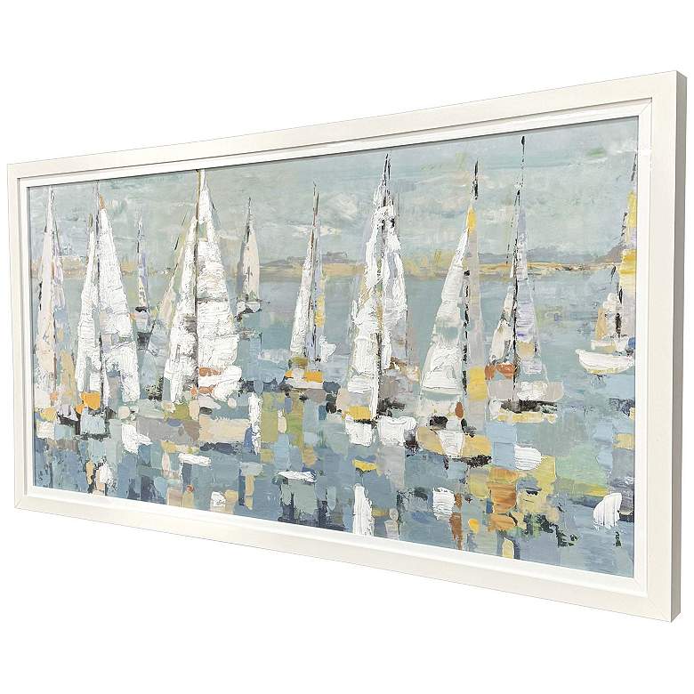 Image 3 Regatta Party 51"W x 27"H Framed Art more views