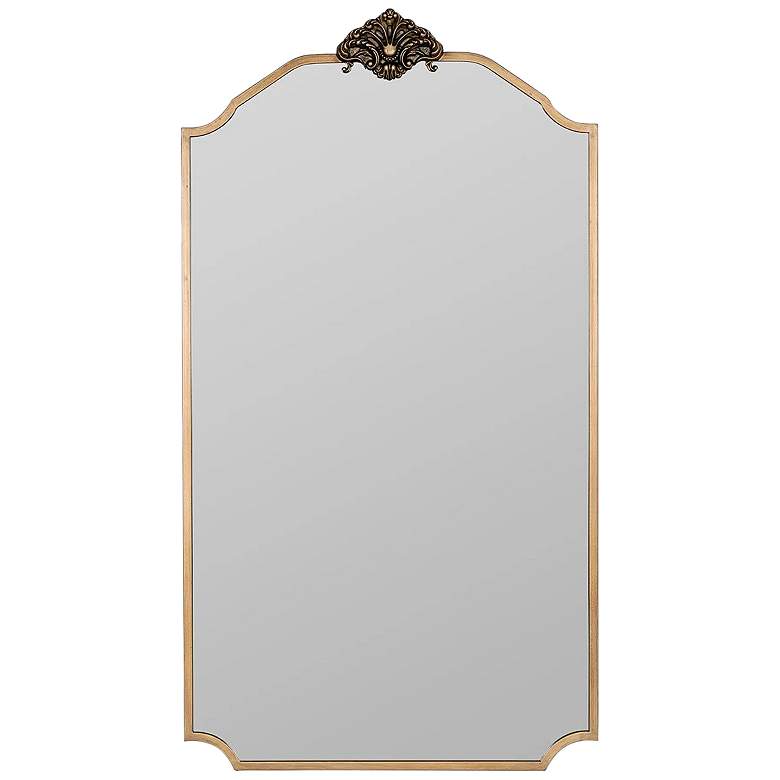 Image 2 Regeant Antique Gold 23 3/4" x 42 1/2" Arch Wall Mirror