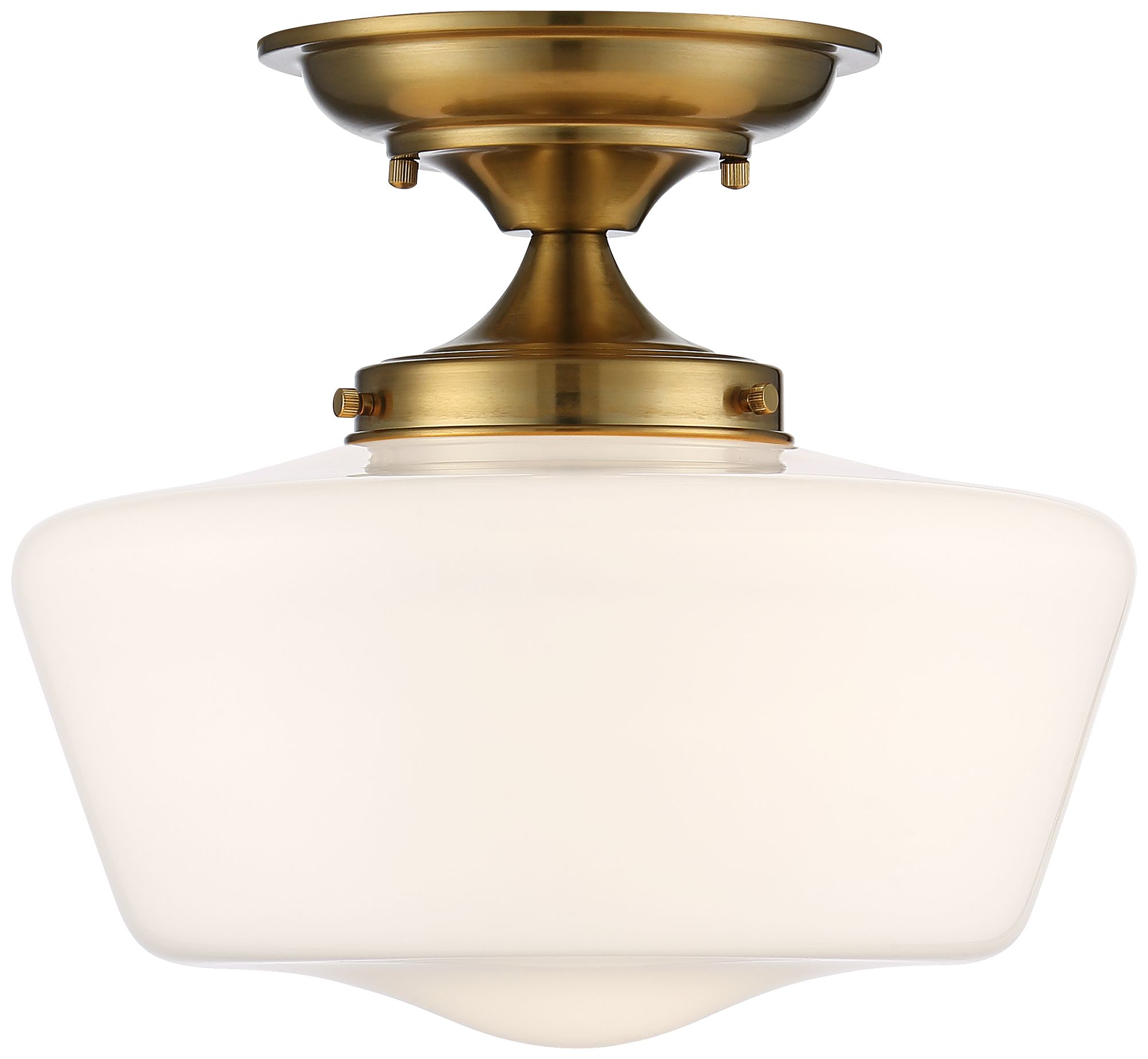 Regecy Hill Lillian 12" Wide Soft Gold Schoolhouse Ceiling Light Image 5