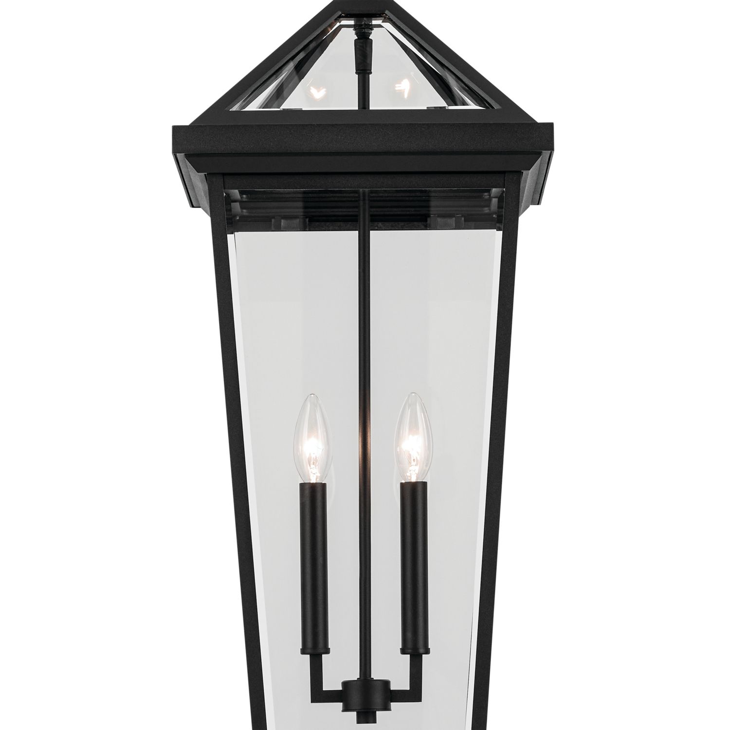 Image 2 Regence 26 inch 2 Light Outdoor Pendant with Clear Glass in Textured Black more views