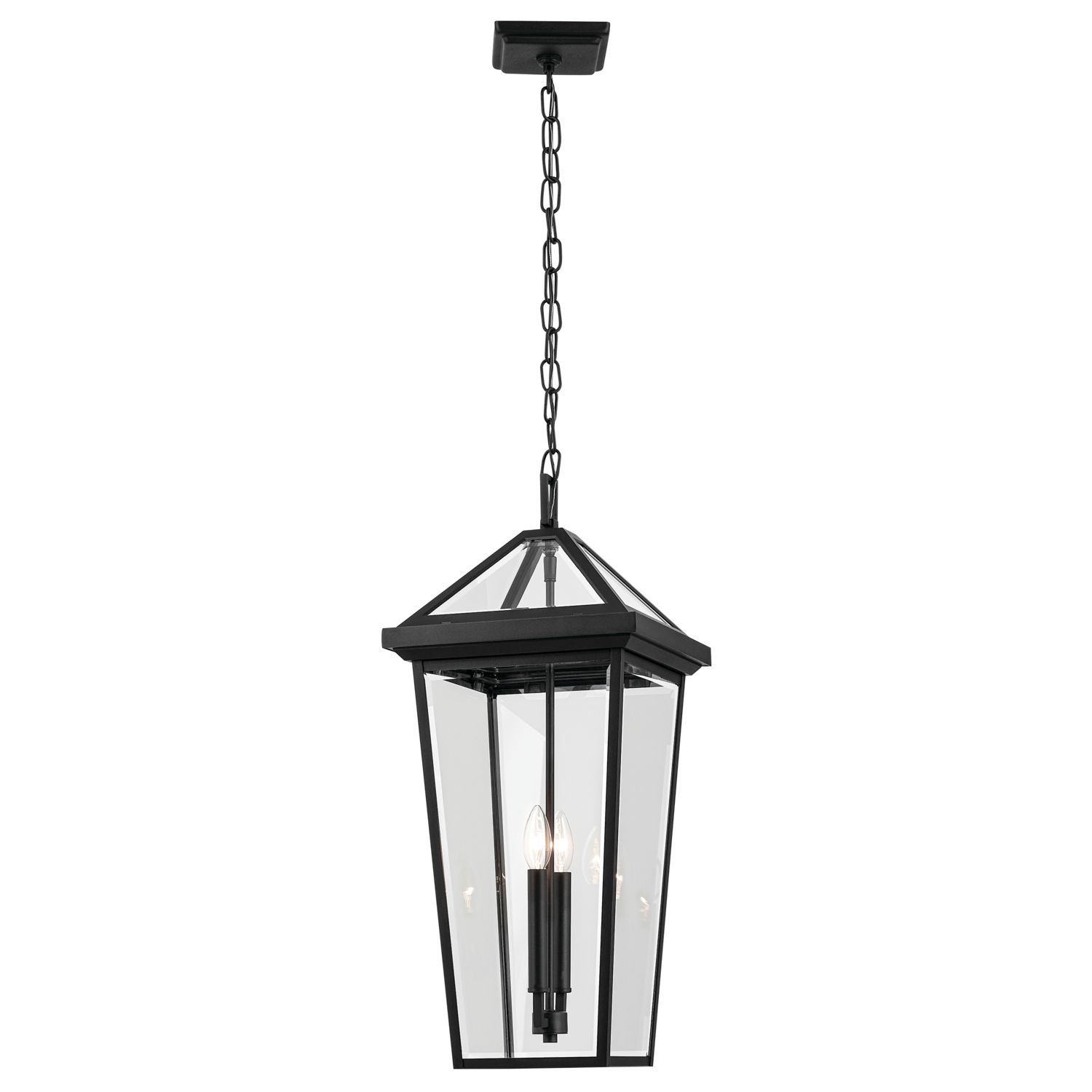 Image 3 Regence 26 inch 2 Light Outdoor Pendant with Clear Glass in Textured Black more views