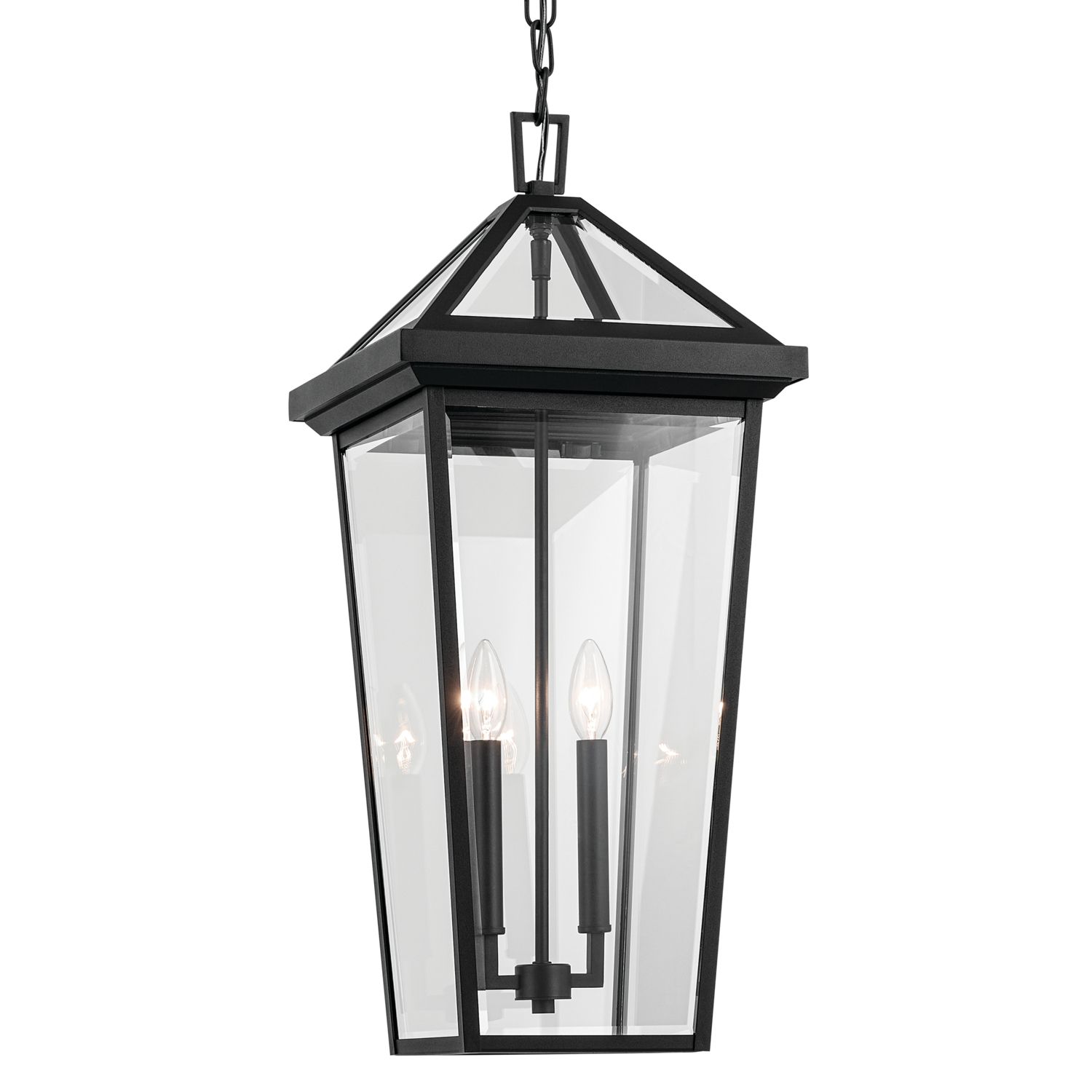 Image 4 Regence 26 inch 2 Light Outdoor Pendant with Clear Glass in Textured Black more views