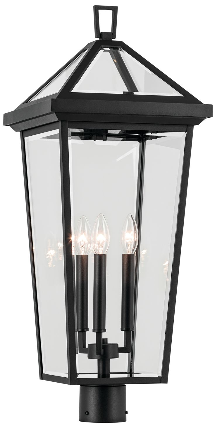 Regence 28.75 inch 3 Light Outdoor Post Light in Textured Black
