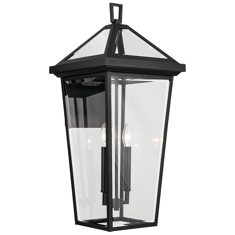 Image 2 Regence Outdoor Wall 2Lt Textured Black