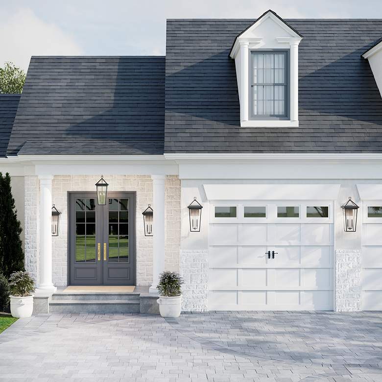 Image 6 Regence Outdoor Wall 2Lt Textured Black more views