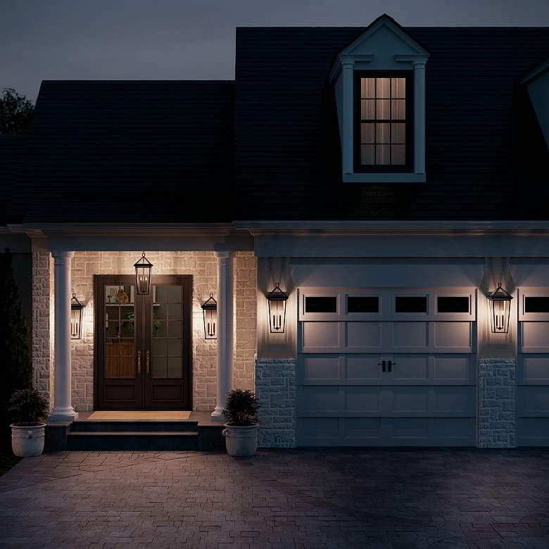 Image 7 Regence Outdoor Wall 2Lt Textured Black more views