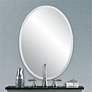 Regency 22" x 30" Beveled Glass Frameless Oval Wall Mirror