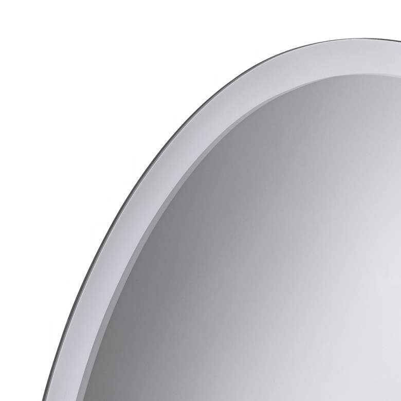 Image 3 Regency 22" x 30" Beveled Glass Frameless Oval Wall Mirror more views