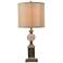 Regency Frosted Glass and Antique Brass Urn Table Lamp