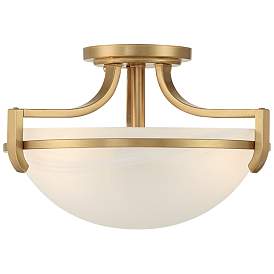Image4 of Regency Hil Mallot 13" Wide Soft Gold and Glass Ceiling Light more views