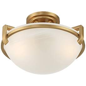 Image5 of Regency Hil Mallot 13" Wide Soft Gold and Glass Ceiling Light more views