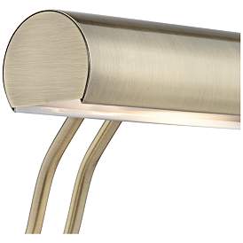 Image3 of Regency Hill 12" Antique Brass and Marble Banker's Piano Desk Lamp more views