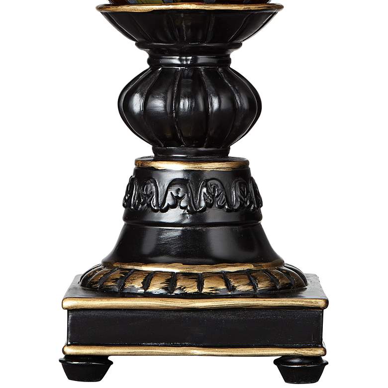 Image 6 Regency Hill 12" High Mosaic Amber and Brown Glass Uplight Accent Lamp more views