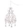 Regency Hill 16 1/2" White Scroll and Crystal Plug-In Swag Chandelier