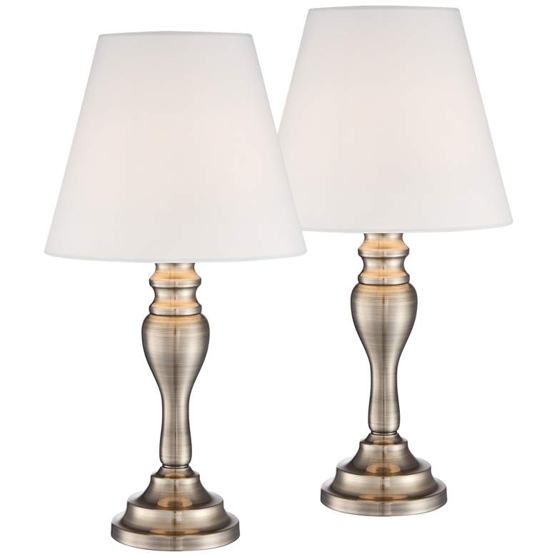 Image 2 Regency Hill 19 1/4" High Brass Touch On-Off Table Lamps Set of 2