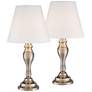 2_Regency Hill 19 1/4" High Brass Touch On-Off Table Lamps Set of 2