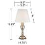 6_Regency Hill 19 1/4" High Brass Touch On-Off Table Lamps Set of 2 more views