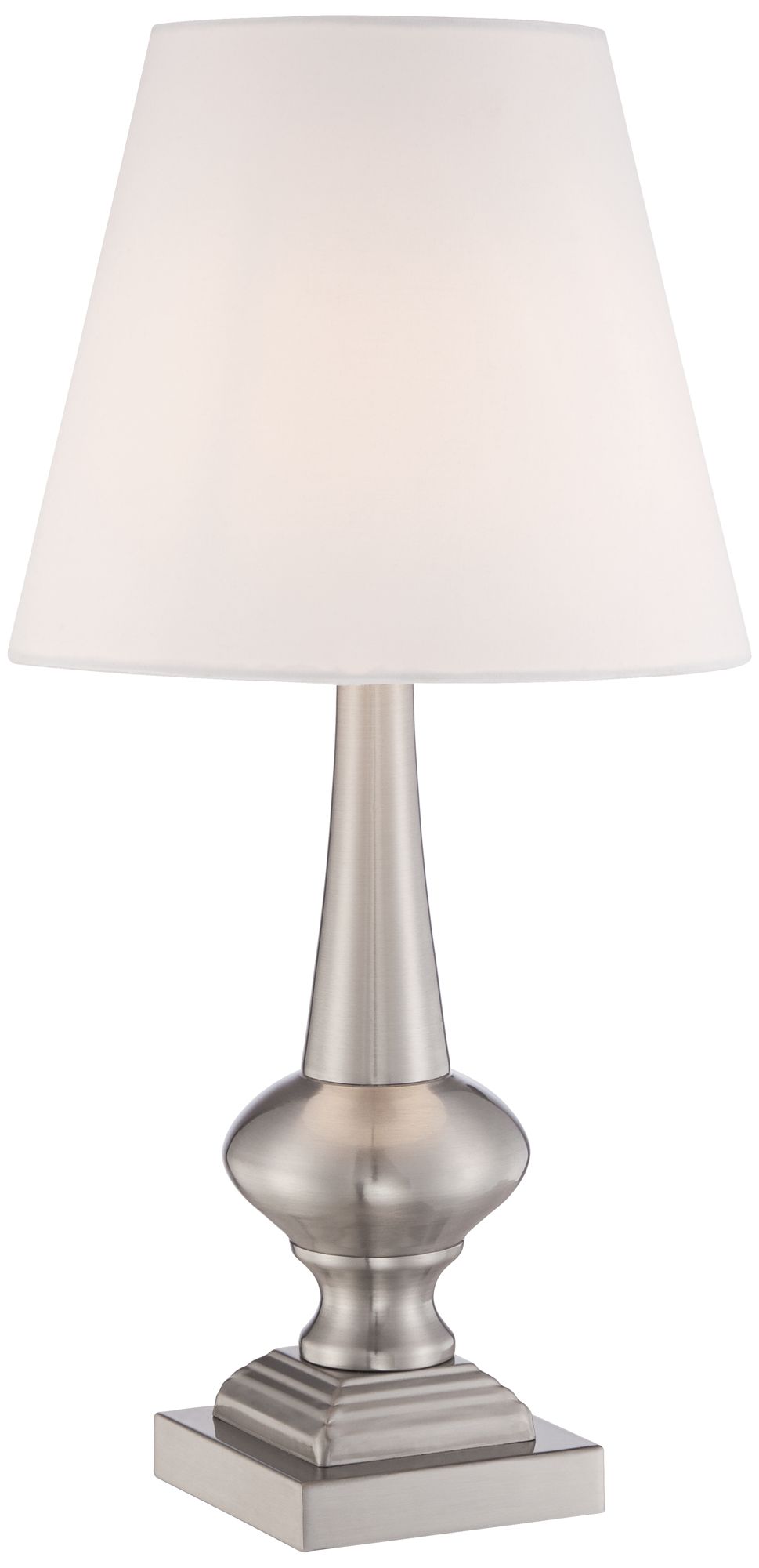 Image 3 Regency Hill 19" High Brushed Nickel Finish Touch On-Off Table Lamp