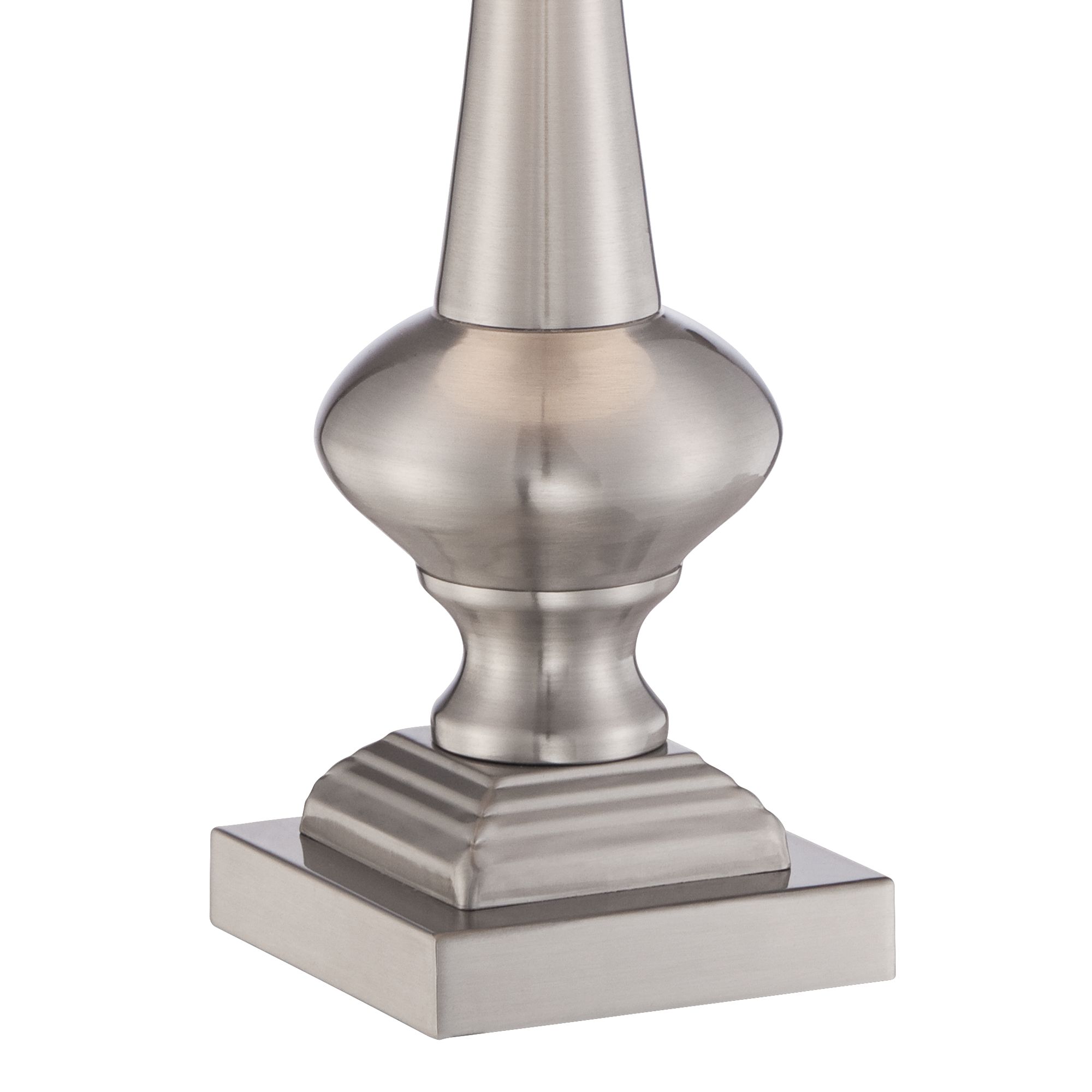 Image 5 Regency Hill 19" High Brushed Nickel Finish Touch On-Off Table Lamp more views