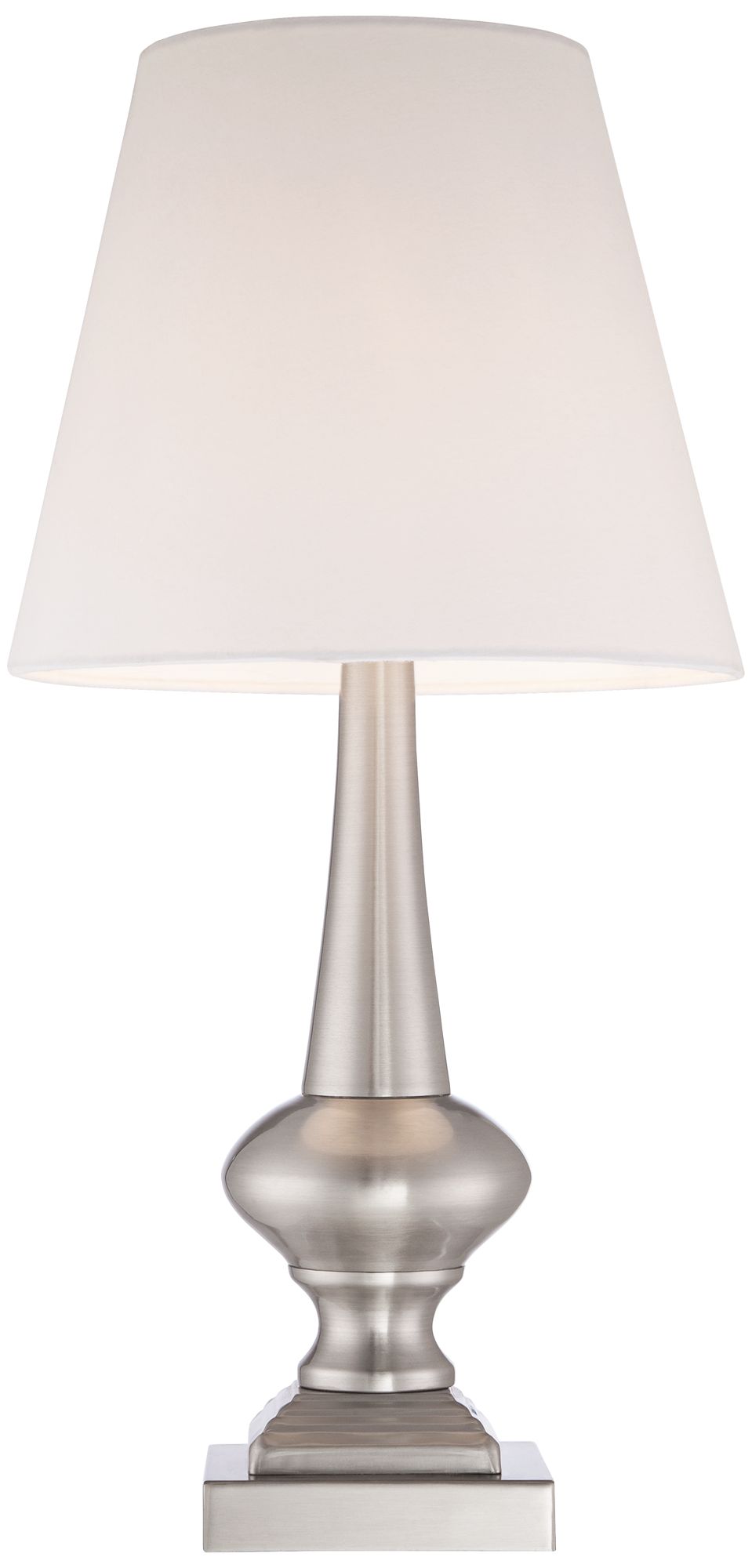 Image 6 Regency Hill 19" High Brushed Nickel Finish Touch On-Off Table Lamp more views