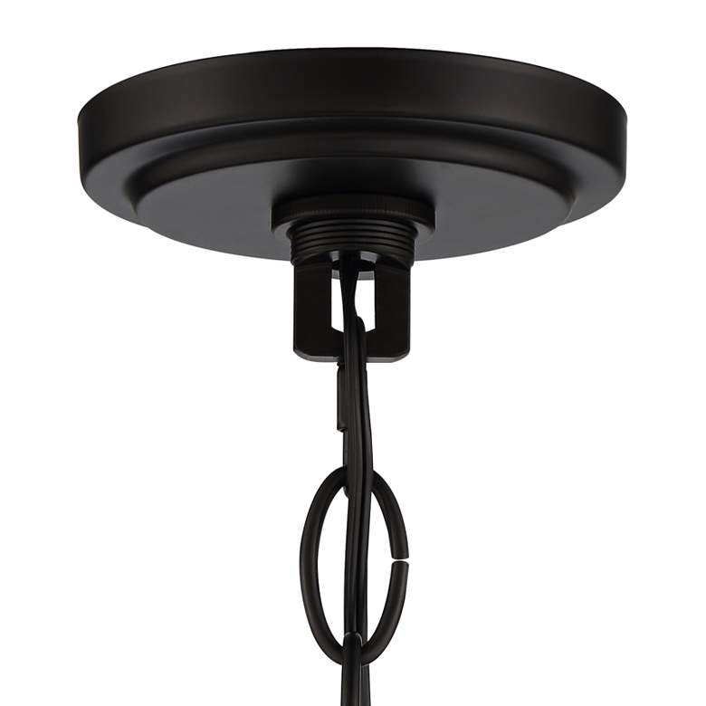 Image 5 Regency Hill 20" Wide Black Marbleized Glass Bowl Pendant Light more views