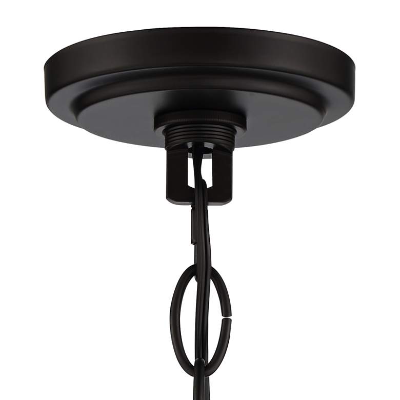 Image 5 Regency Hill 20 inch Wide Black Marbleized Glass Bowl Pendant Light more views