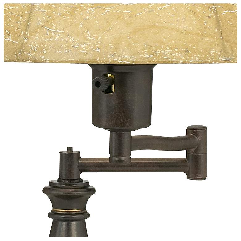 Image 3 Regency Hill 22 1/2" High Bronze Swing Arm Lamps Set of 2 more views
