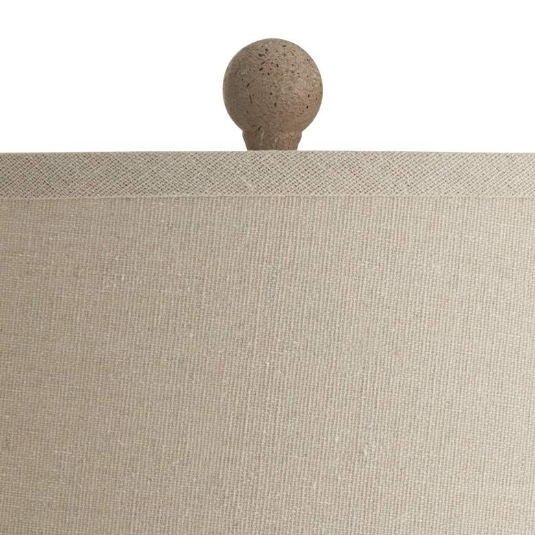Image 3 Regency Hill 25 3/8" Beige Oatmeal Rustic Coastal Table Lamps Set of 2 more views