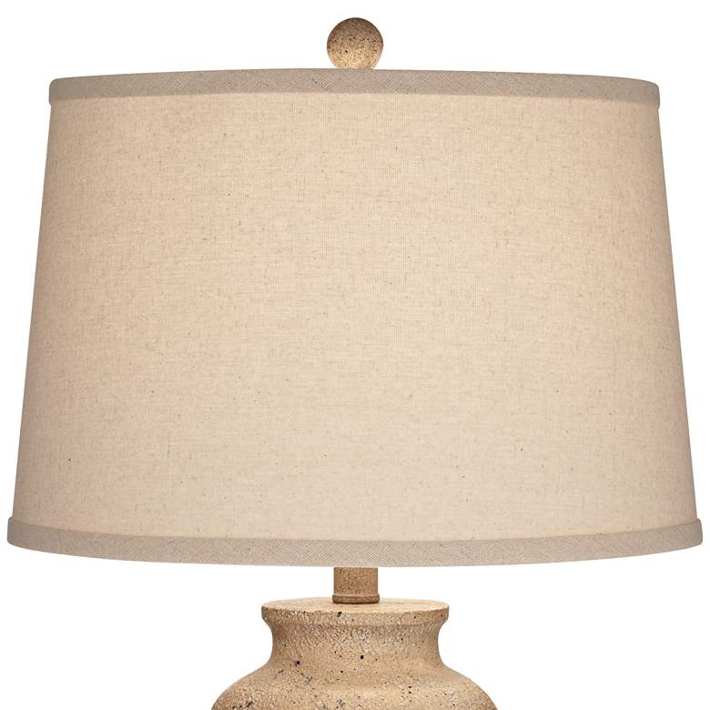 Image 5 Regency Hill 25 3/8 inch Beige Oatmeal Rustic Coastal Table Lamps Set of 2 more views