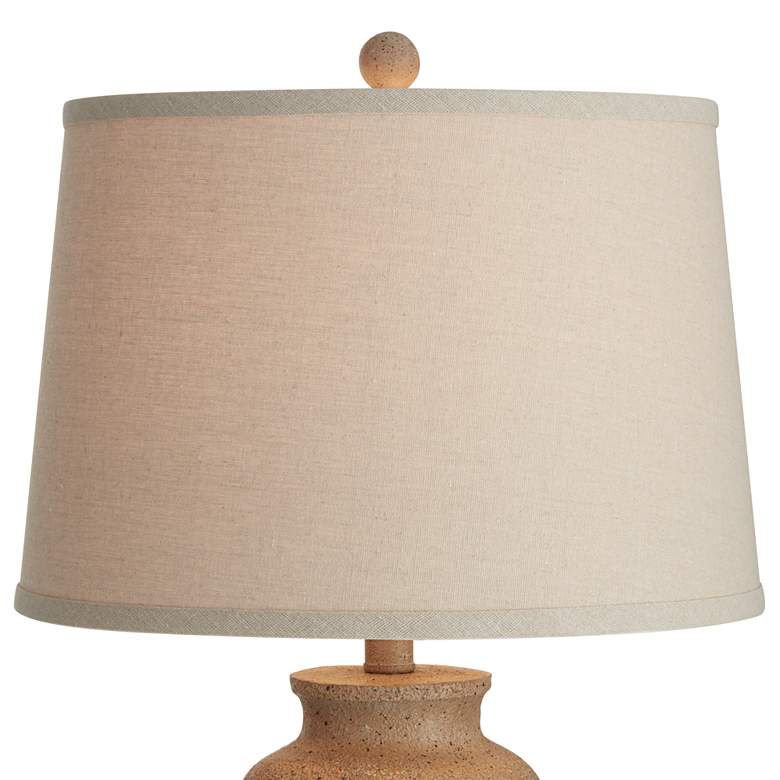 Image 7 Regency Hill 25 3/8 inch Beige Oatmeal Rustic Coastal Table Lamps Set of 2 more views