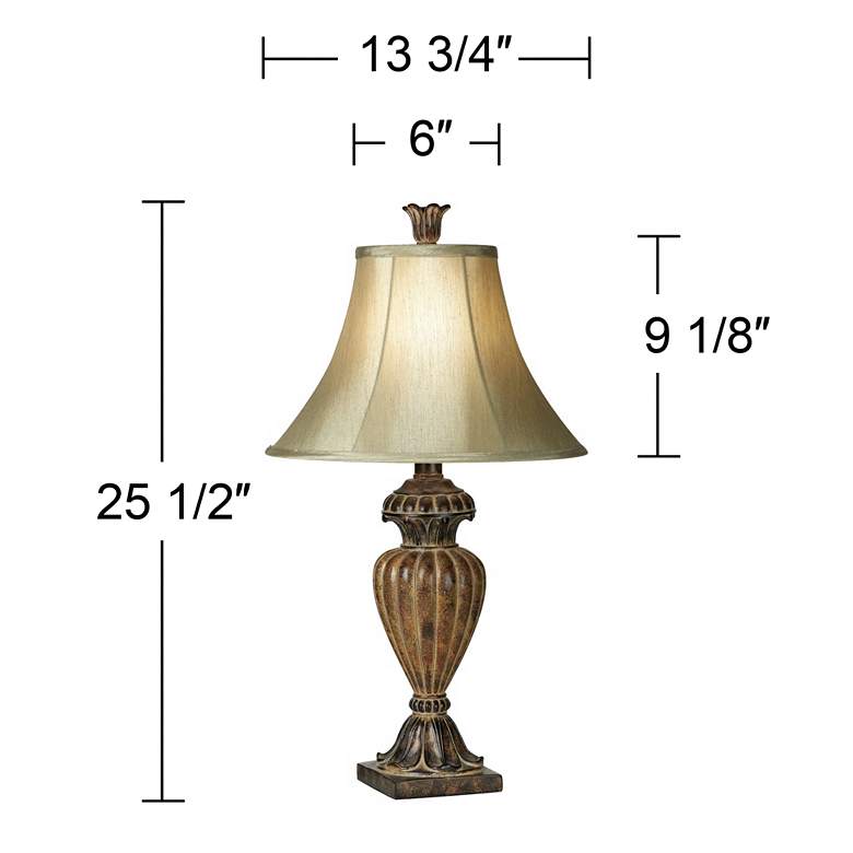 Image 6 Regency Hill 25 1/2" High Traditional Urn Bronze Finish Table Lamp more views