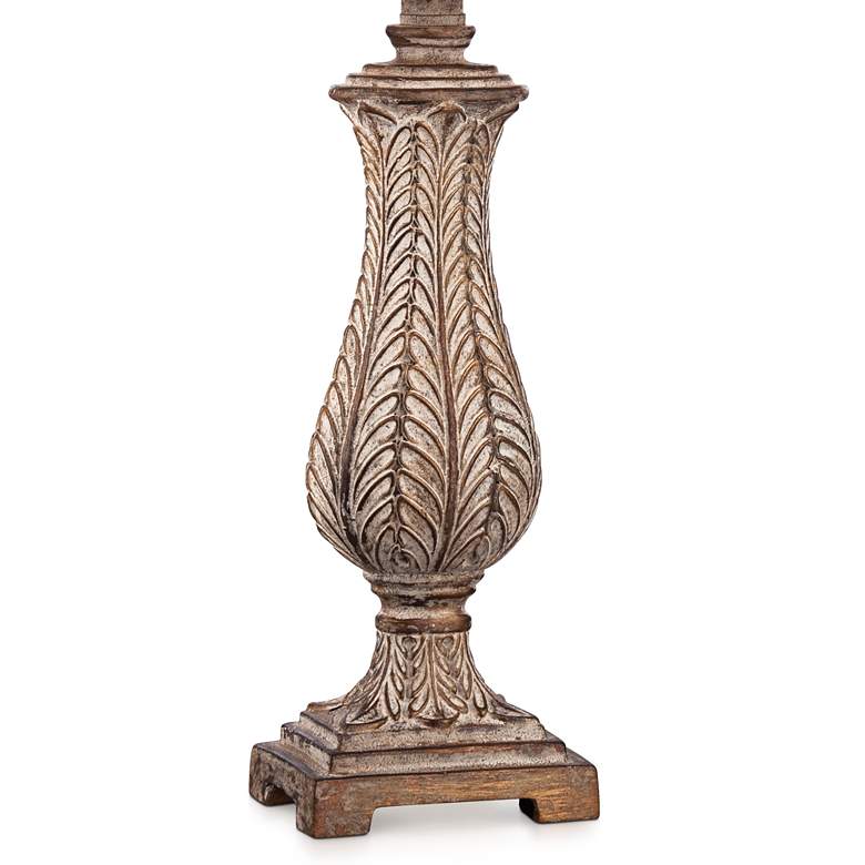 Image 6 Regency Hill 25 inch Antique Gold Leaves Petite Vase Table Lamp more views
